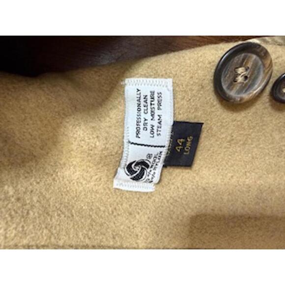 Classic Beige Botany 500 Men's Wool Blazer Coat Size 44 Long - Picture 6 of 6